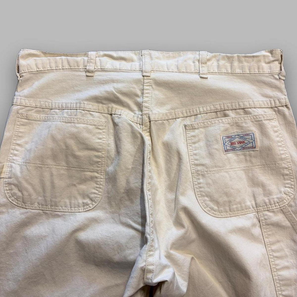 Vintage 1970s Union Made Big Yank White Carpenter Pants - 36