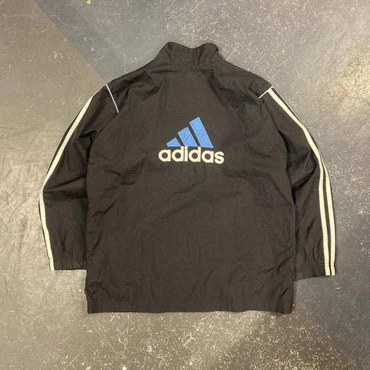 Vintage Adidas Black Windbreaker - YL