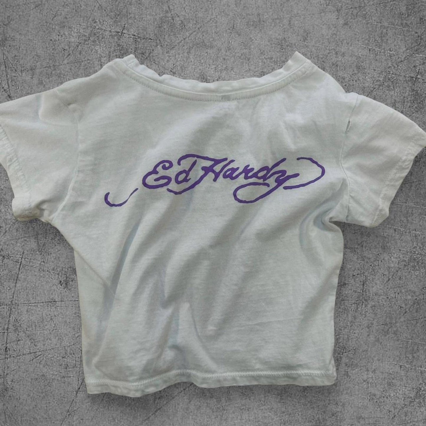 Y2K Ed Hardy Koi Fish Baby Tee - S