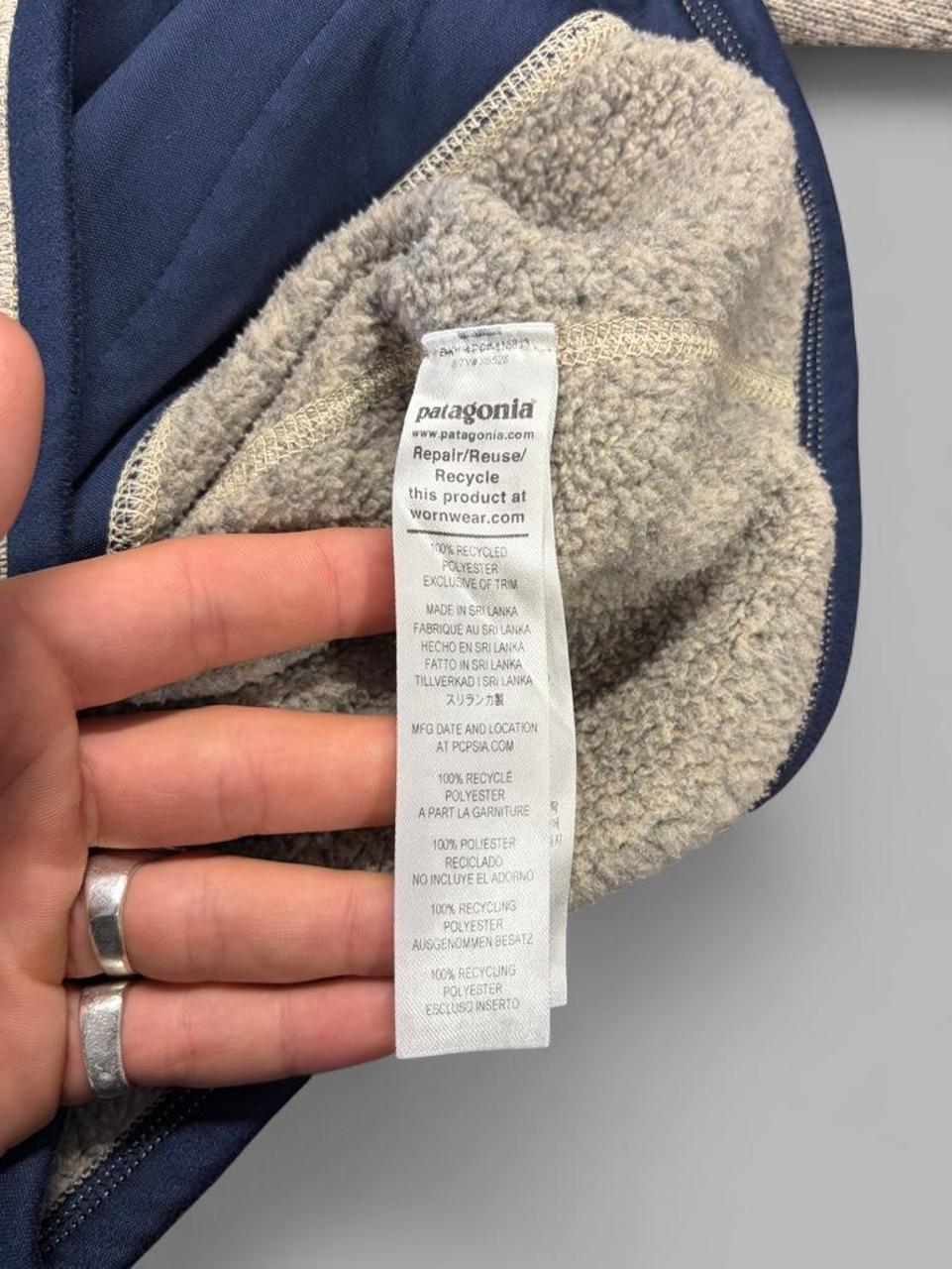 Patagonia Sand Coloured Zip Up Fleece - S