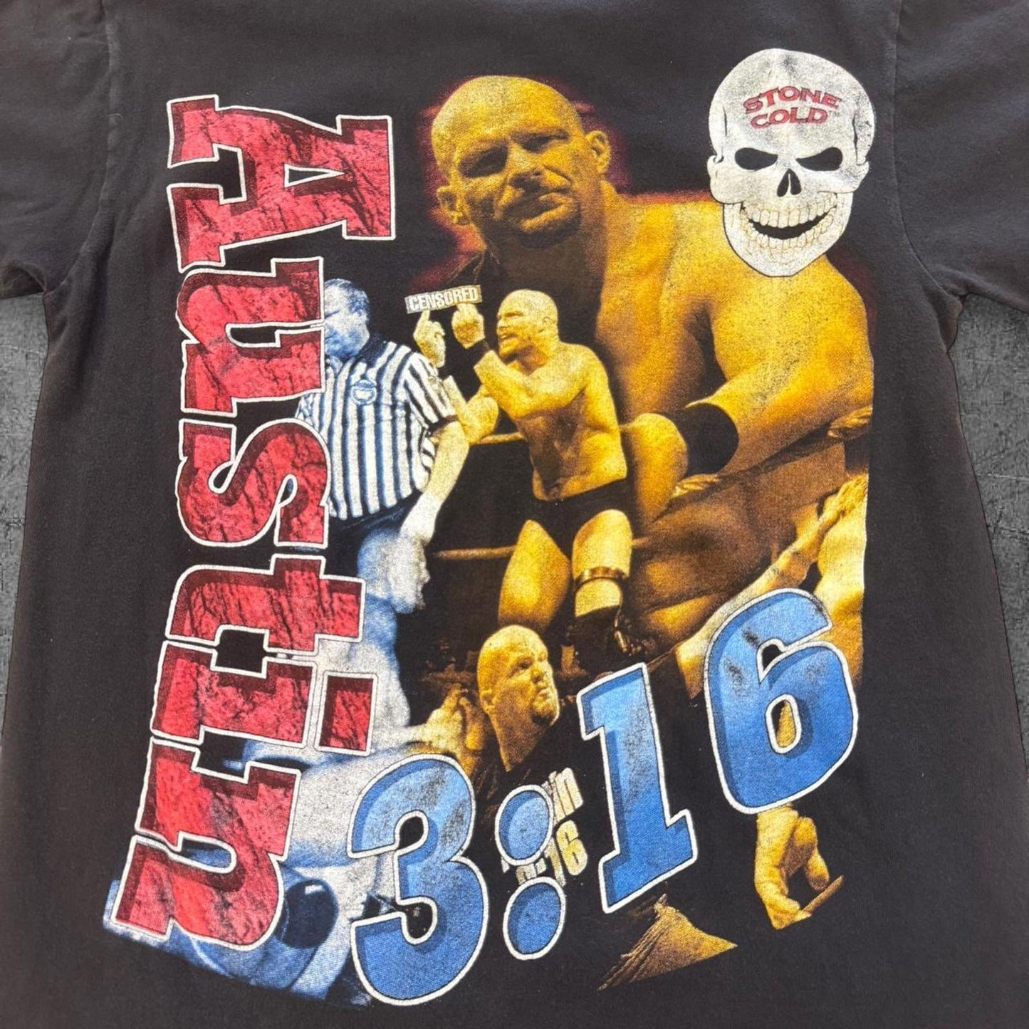 90s Stone Cold Steve Austin WWE Rap Tee - M