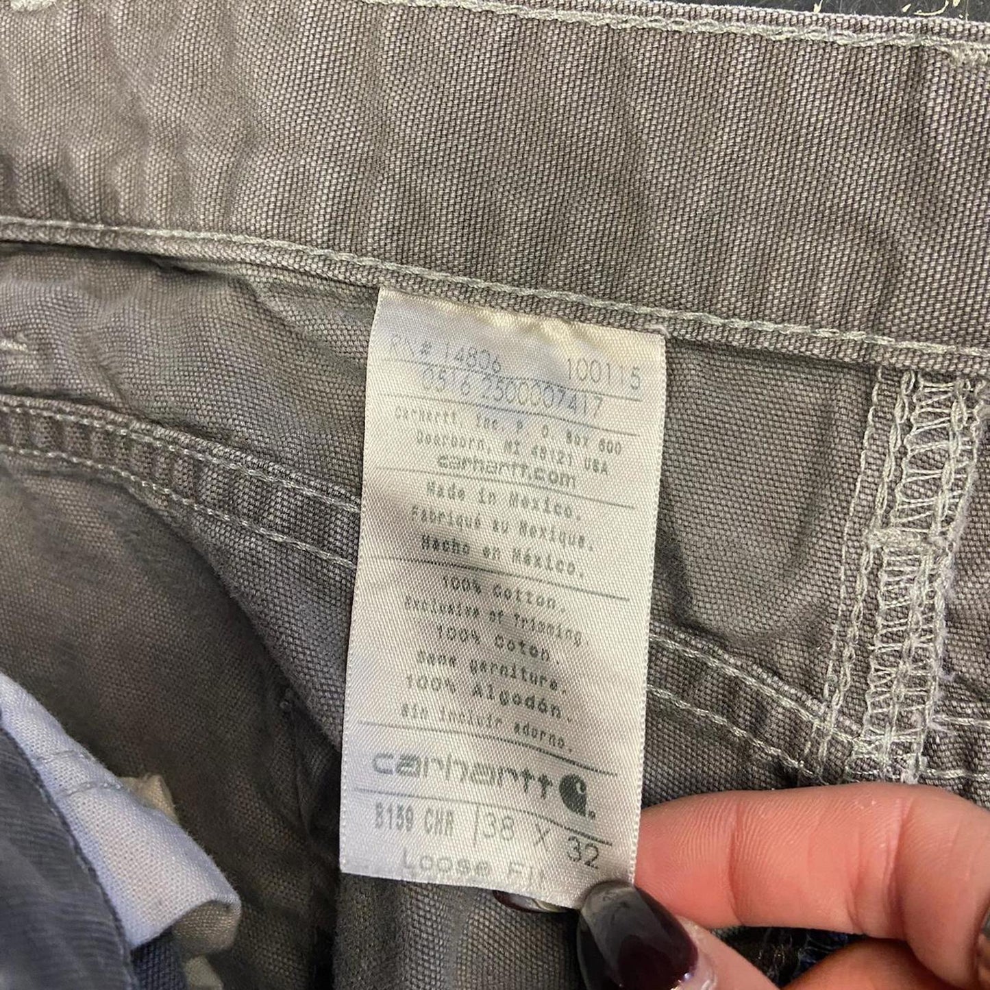 Grey Carhartt Loose Fit Work Pants - 38