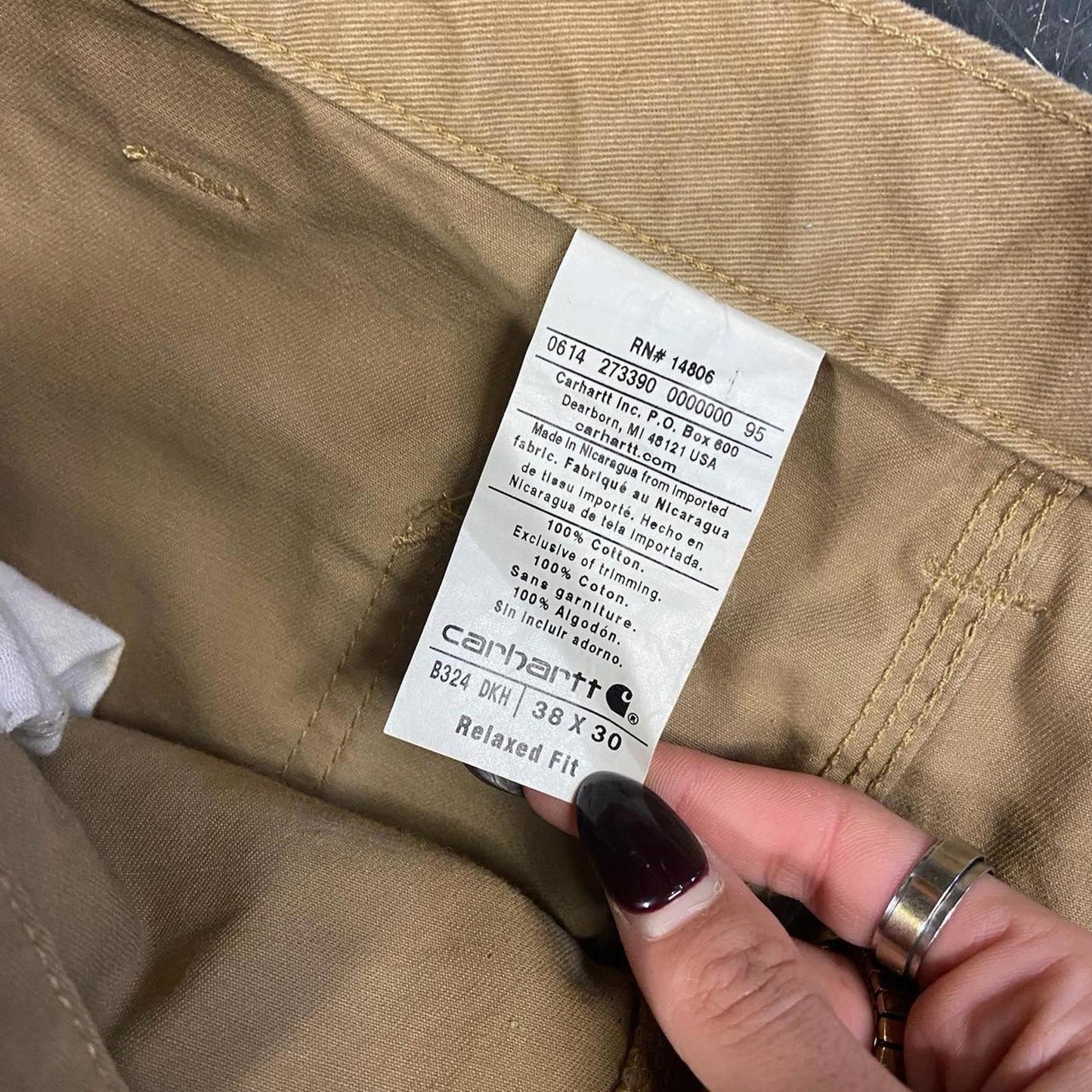 Tan Carhartt Cargo Pants - 38