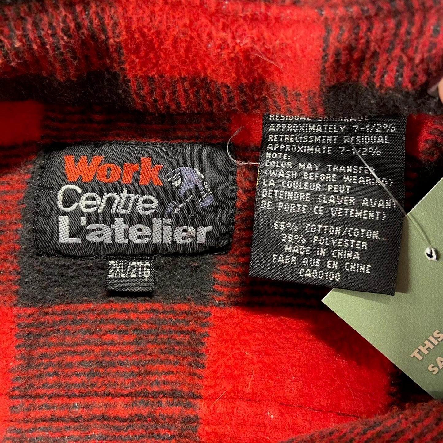 Vintage Red Plaid Button Up - XL