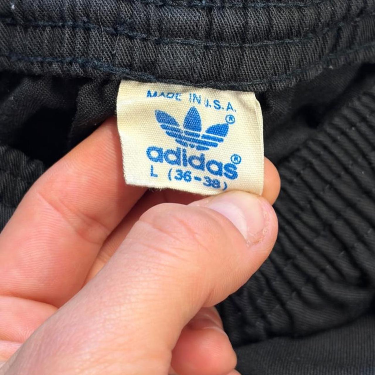 Vintage 80s Adidas Cotton Blend Wide Leg Track Pants - L