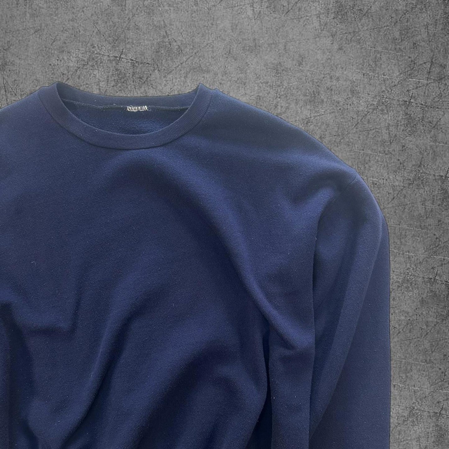 Vintage Boxy Blank Navy Crewneck - L
