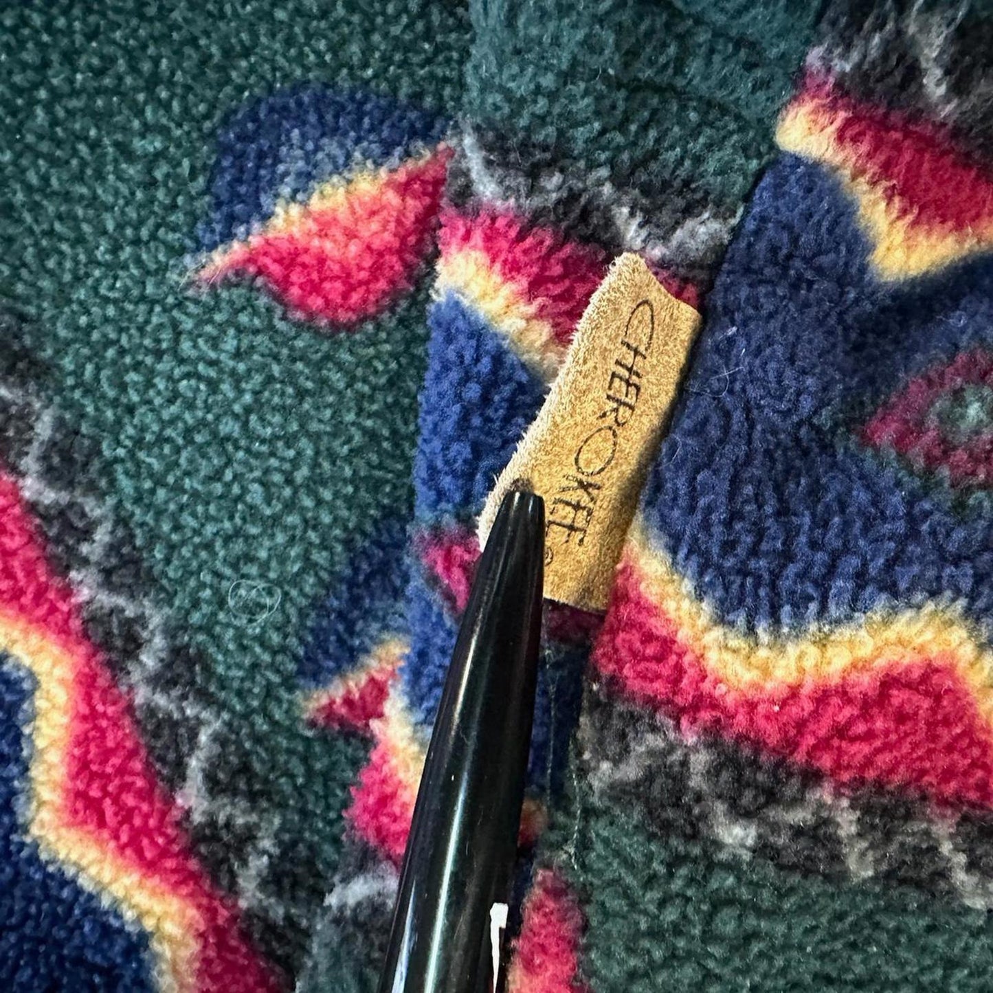 90s Cherokee Abstract Quarter Zip Fleece - M