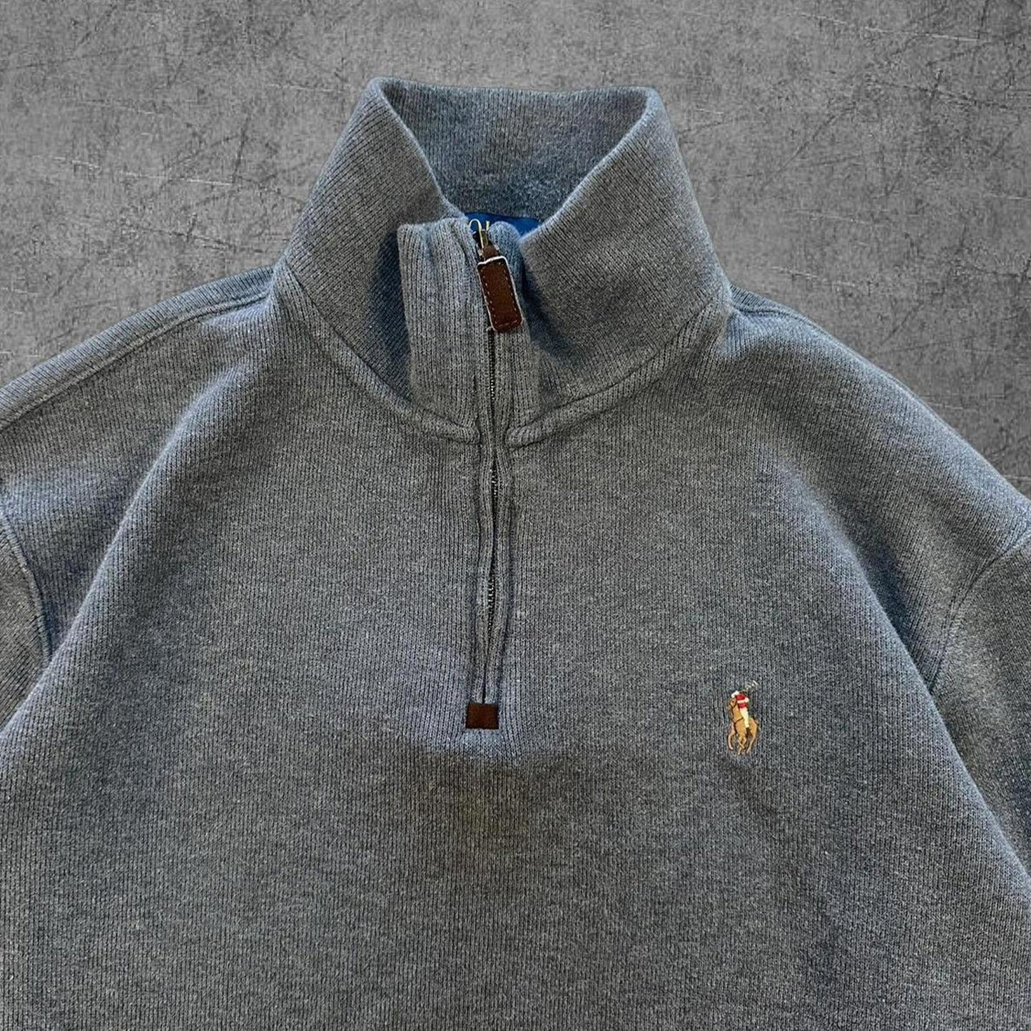 Polo Ralph Lauren Grey 1/4 Zip Knit - M
