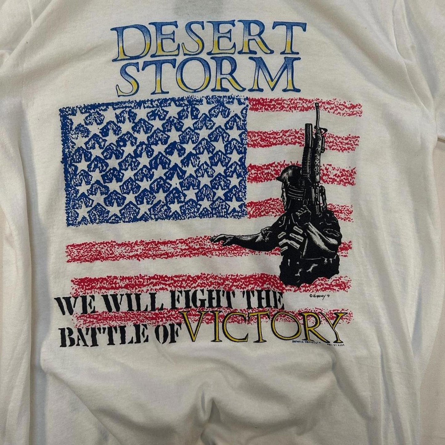 Vintage 1991 Desert Storm Victory Tee - XL