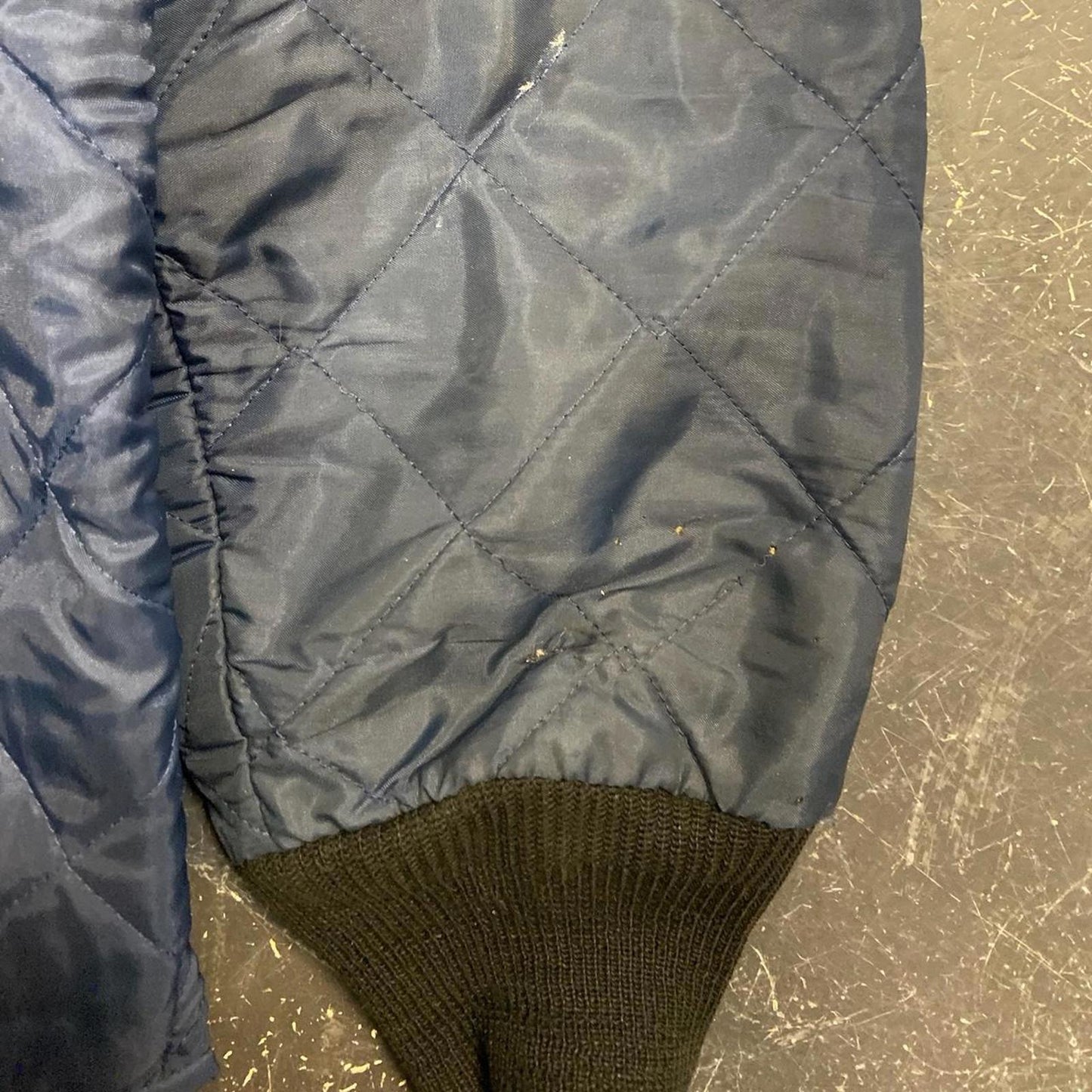 Vintage Navy Blue Military Flight Jacket - L