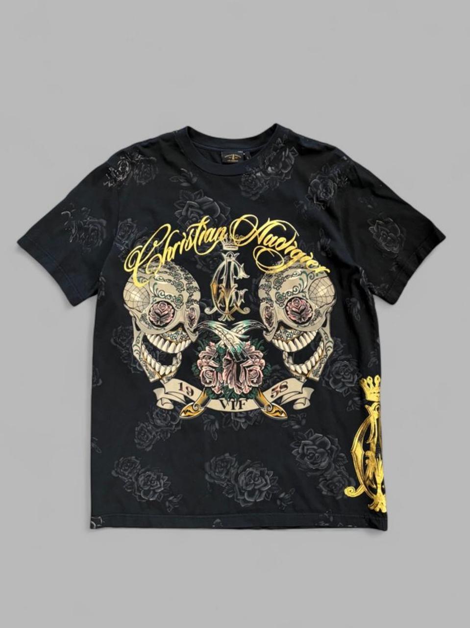 Y2K Christian Audigier Ed Hardy Tee - L