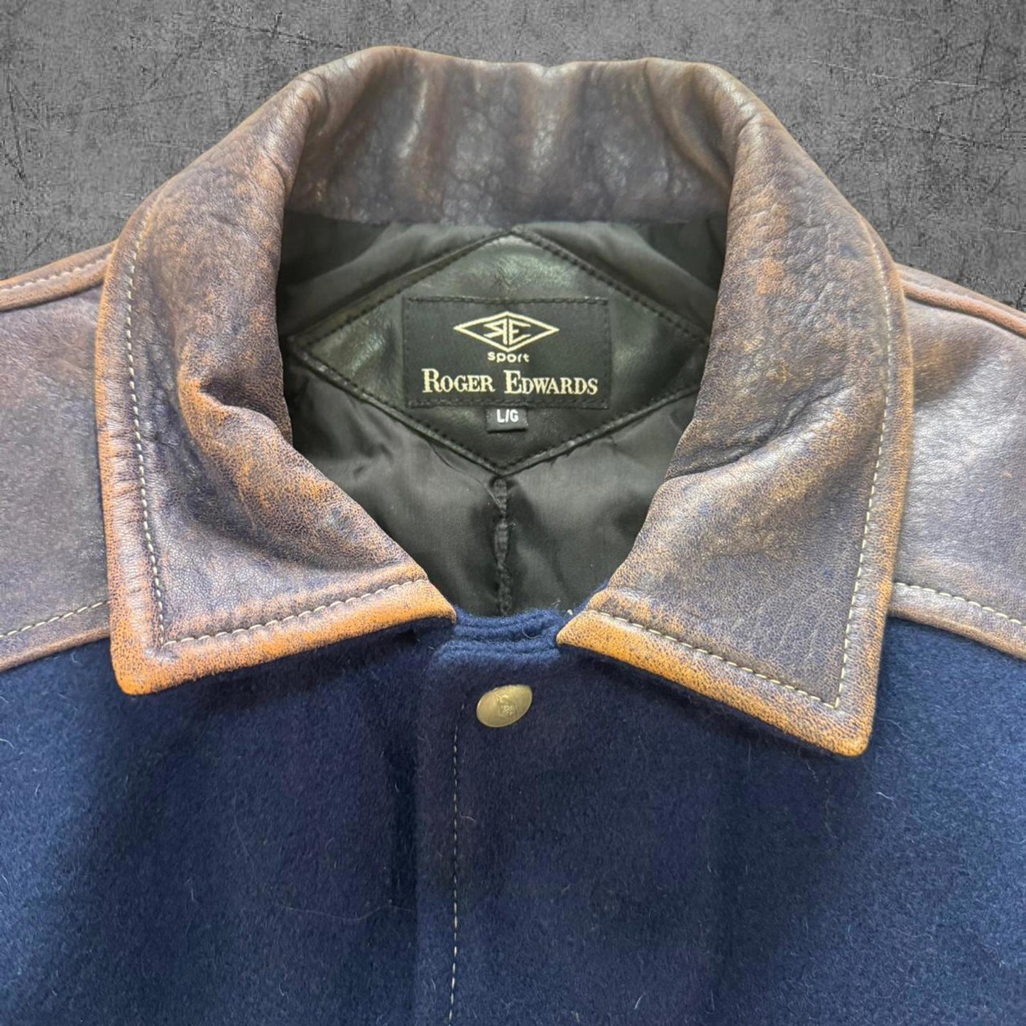 Vintage 90s NHL Labatt Blue Limited Edition Leather Coat - L