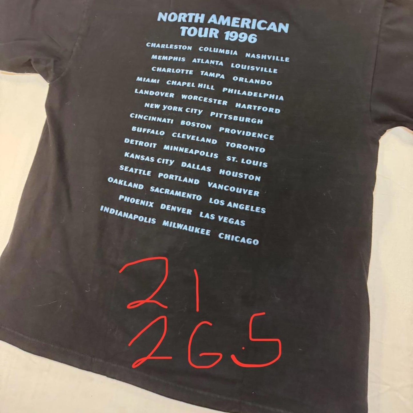 1996 Bob Seger & The Silver Bullet Band Tour Tee - L