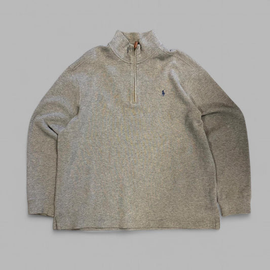 Vintage Grey Polo Ralph Lauren 1/4 Zip - XL