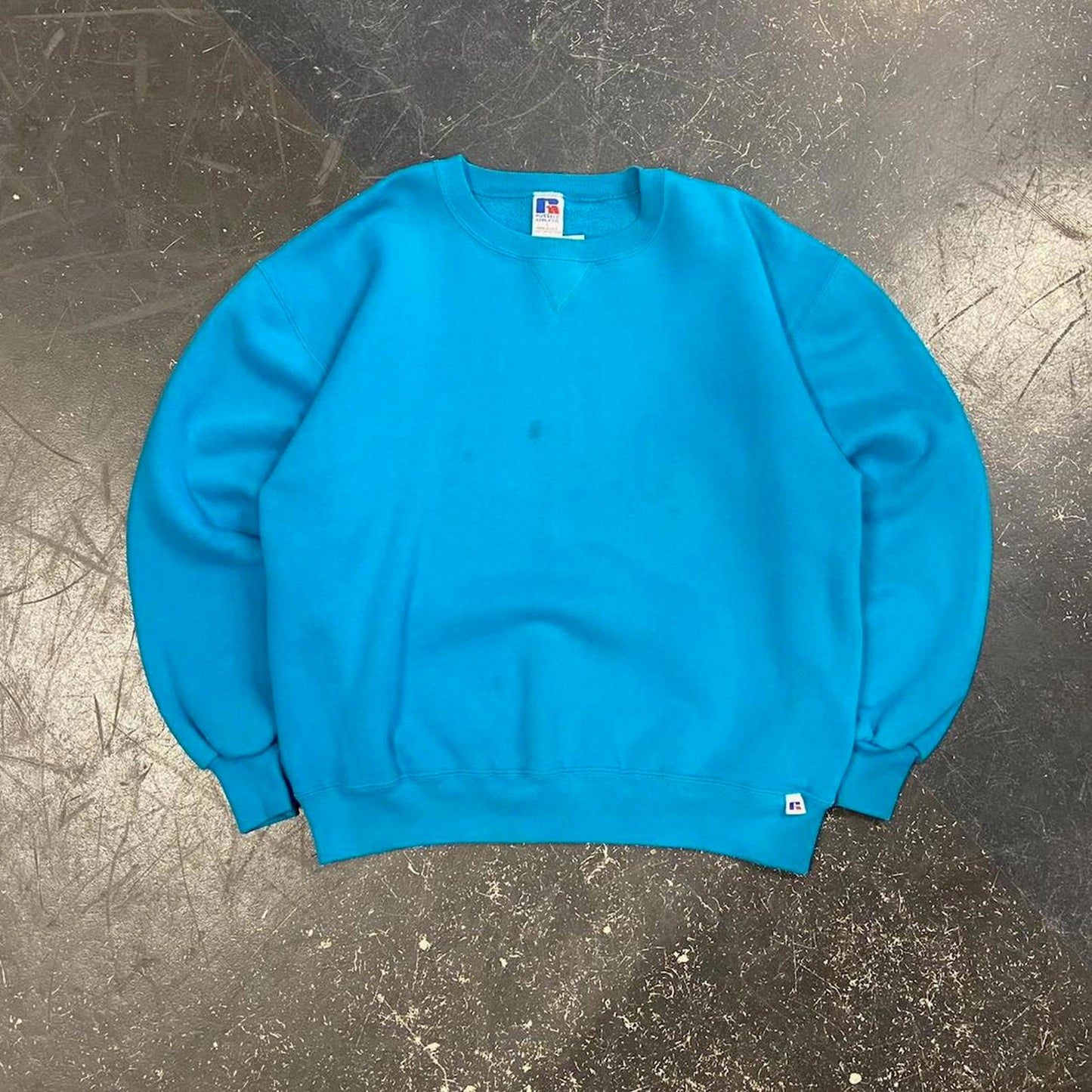 Vintage 90s Russell Athletic Turquoise Crewneck - L