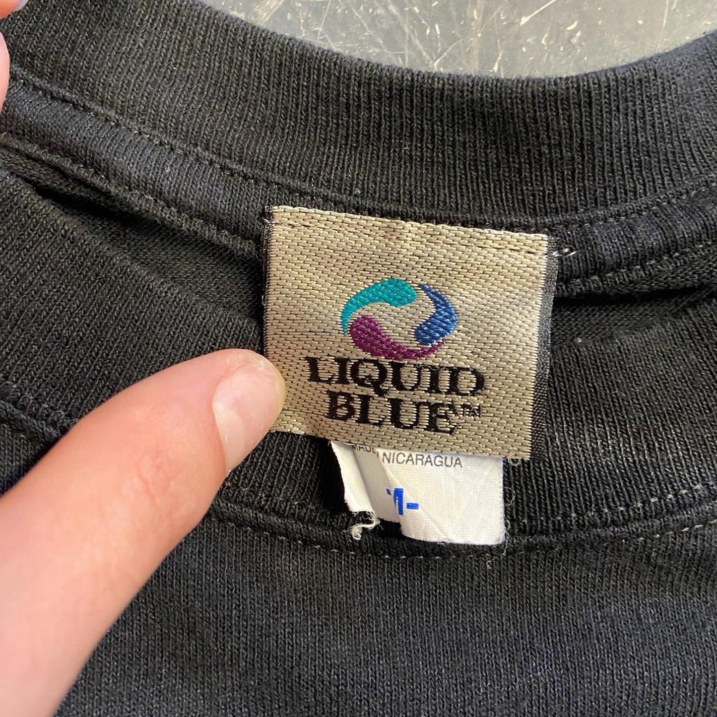 2002 Liquid Blue Dragon AOP Tee - M