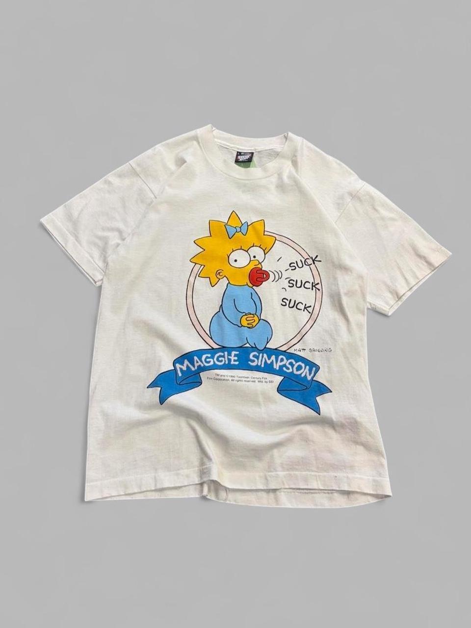 Vintage 1990 The Simpsons Maggie Tee - L