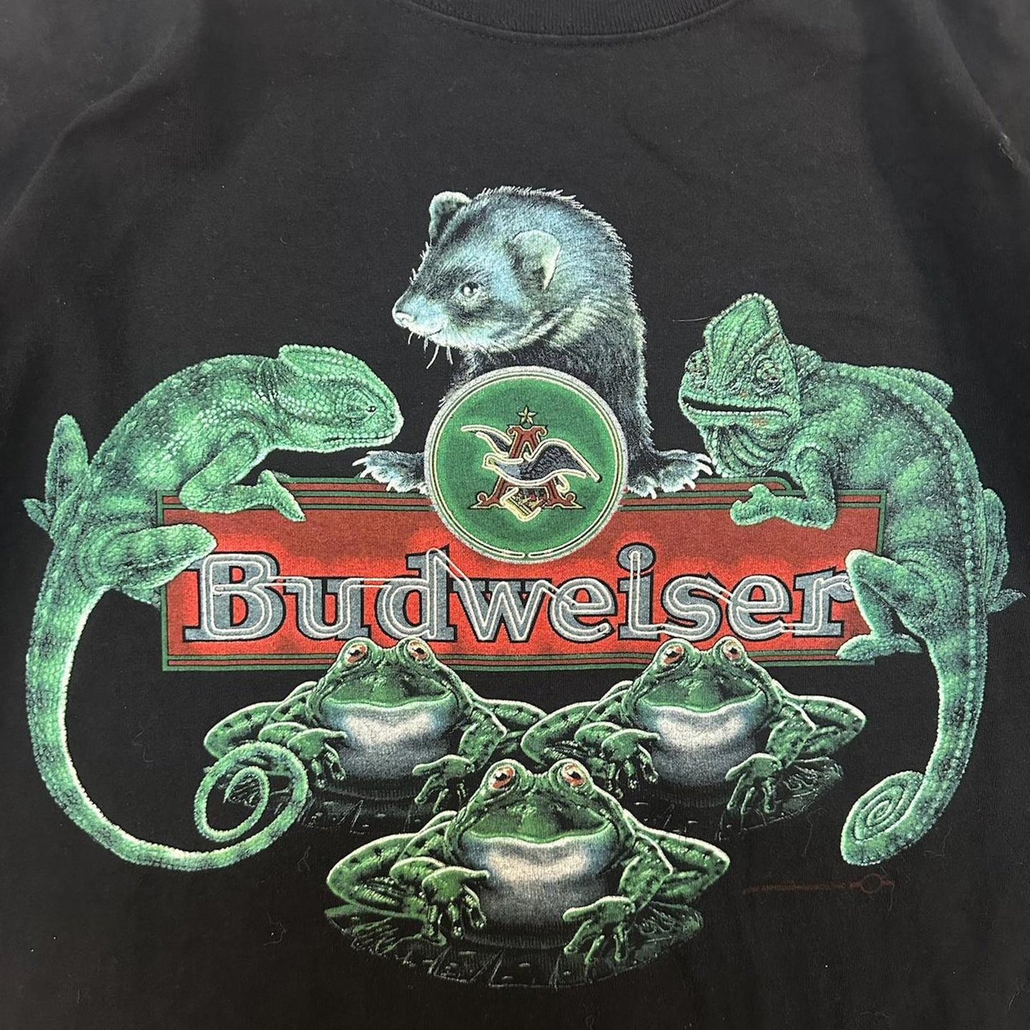Vintage 1999 Budweiser Chameleon / Frog Tee - XXL