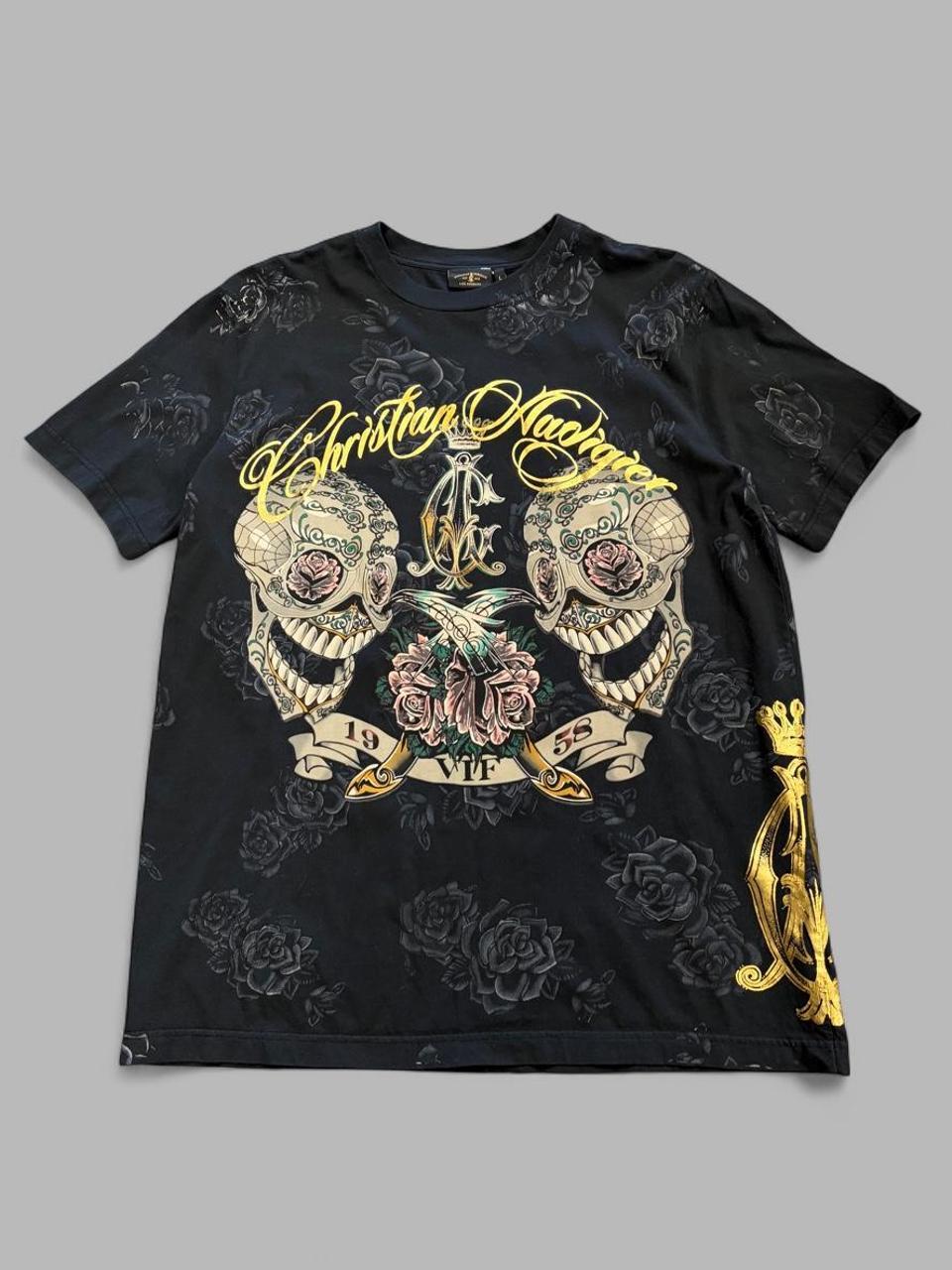 Y2K Christian Audigier Ed Hardy Tee - L