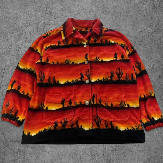 Vintage Western Sunset Fleece - XL