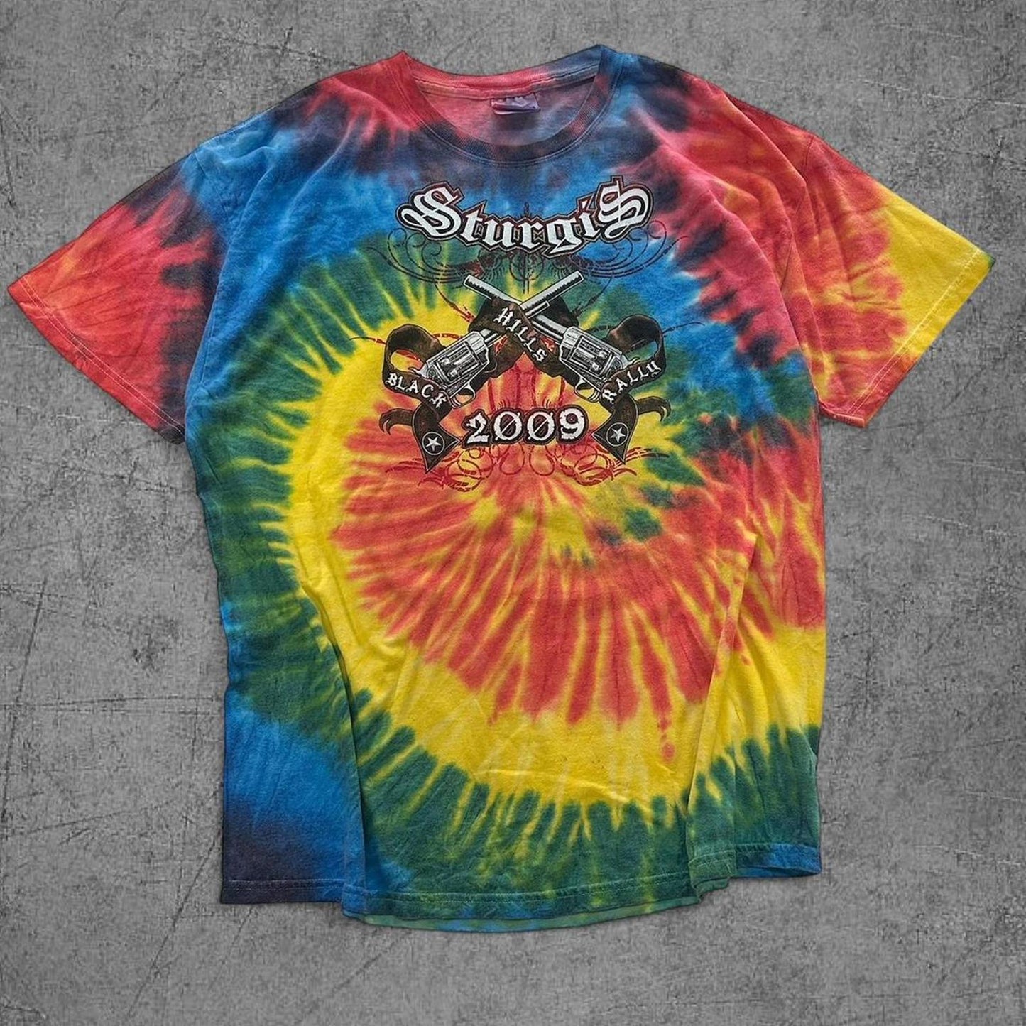 2009 Sturgis Tie Dye Biker Tee - XL