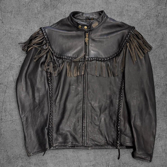 Vintage Harley Davidson Willie G Leather Biker Jacket _ L