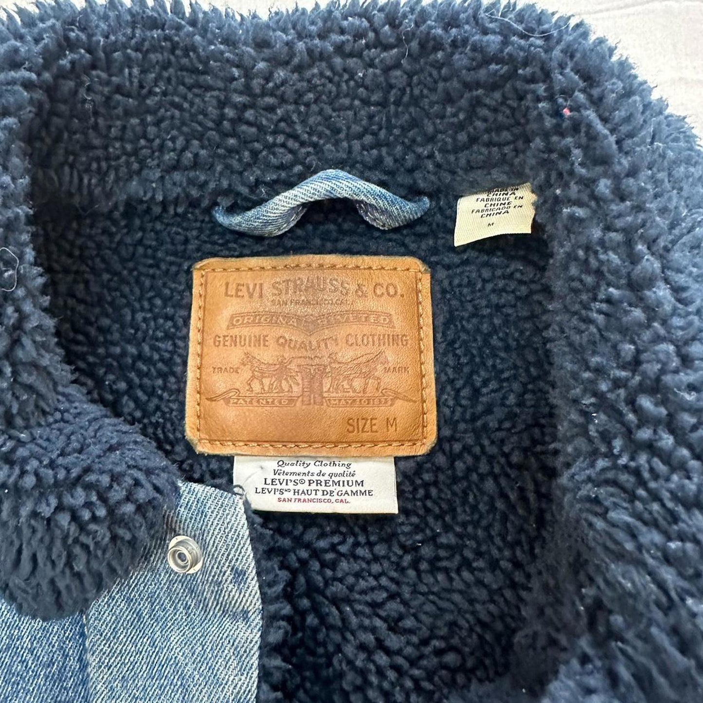 Levi Sherpa Lined Big E Reissue Jacket - M