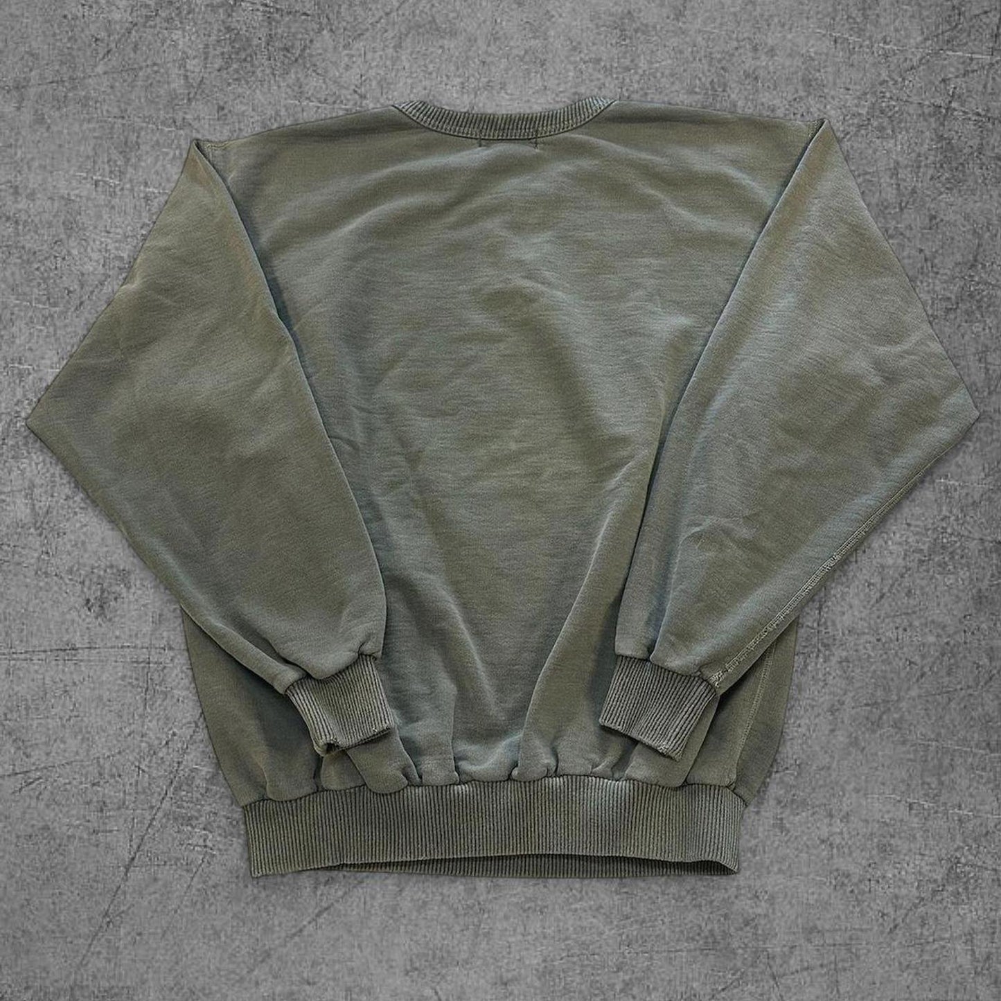 Vintage 90s Sage Green Faded Crewneck - M