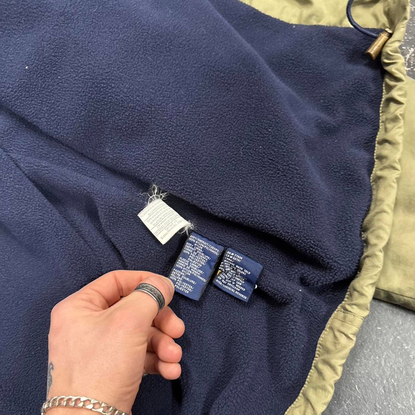 Vintage 90s Fleece Lined Olive Tommy Hilfiger Jacket - XL