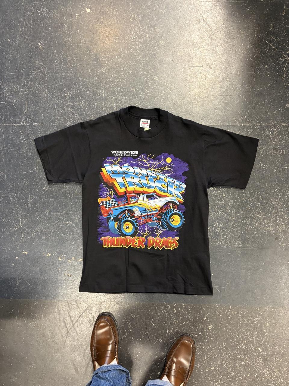 90s Dodge Rules Monster Truck Thunder Drags Tee - M