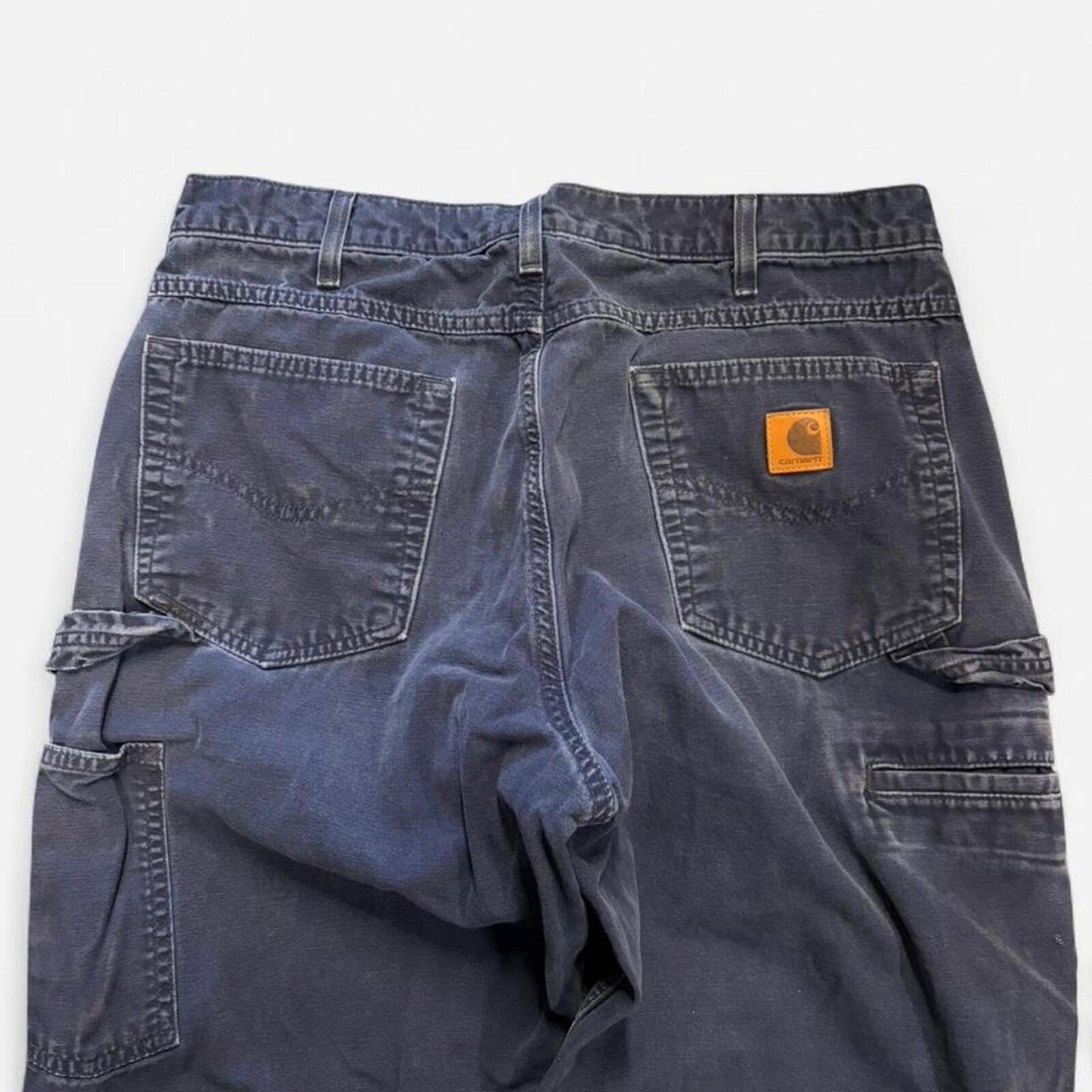 Navy Carhartt Loose Fit Dungarees - 34