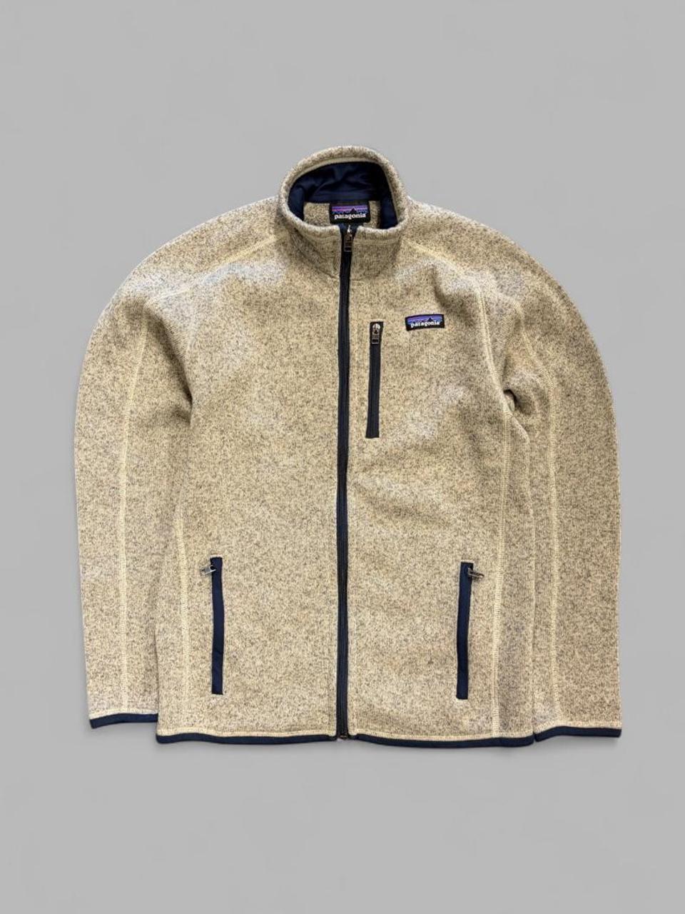 Patagonia Sand Coloured Zip Up Fleece - S