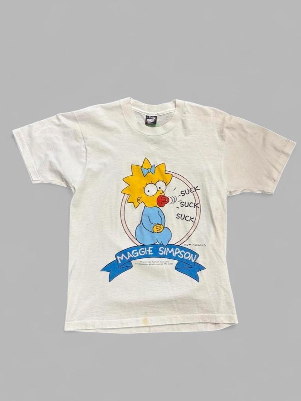 Vintage 1990 The Simpsons Maggie Tee - L