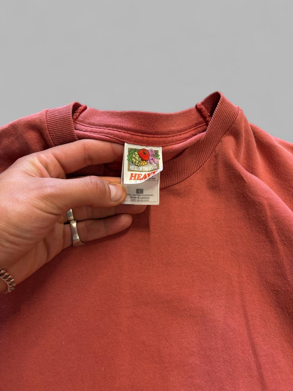 Vintage 90s Faded Red Blank Tee - L