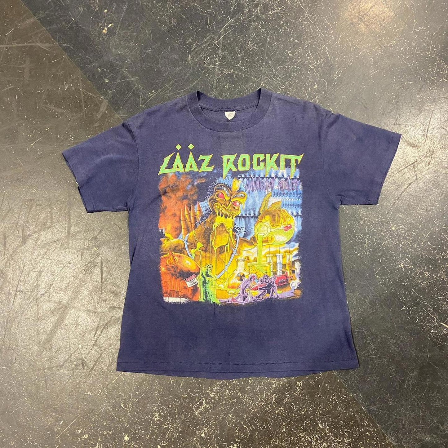 1989 Laaz Rocket Thrash Metal Band Tee - L