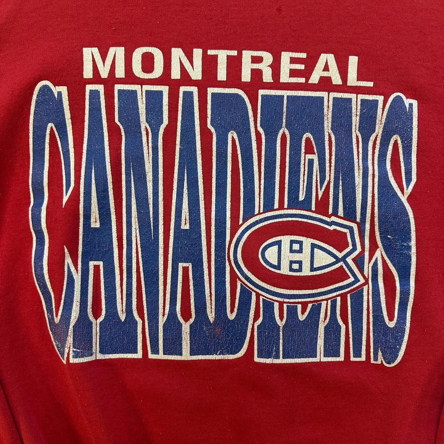 Vintage 90s Red Montreal Canadians Crewneck -L