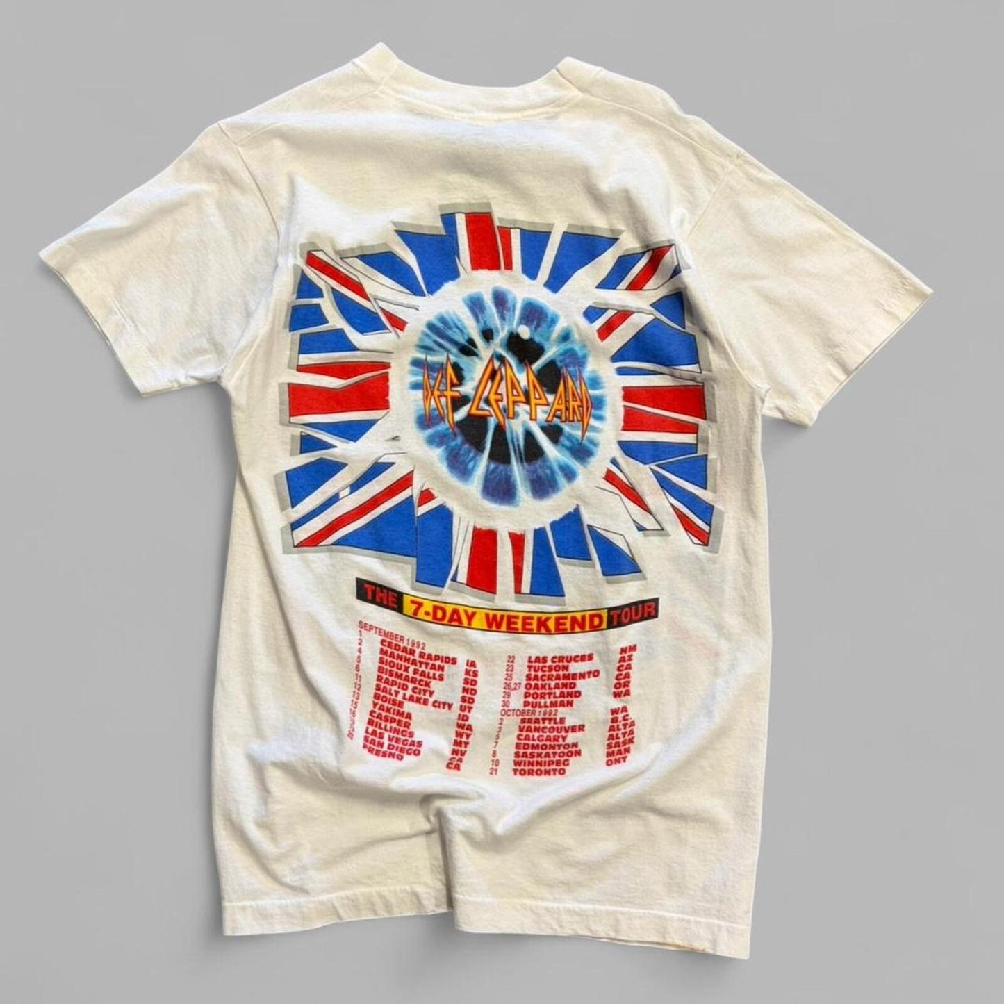 1992 Def Leppard 7 Day Tour Tee - L