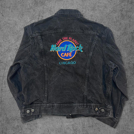 Vintage 90s Hard Rock Cafe Denim Jacket - L