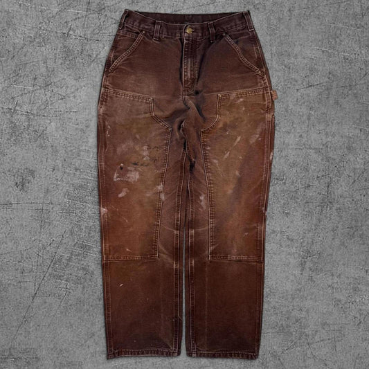 Vintage Faded Brown Carhartt Double Knees - 31