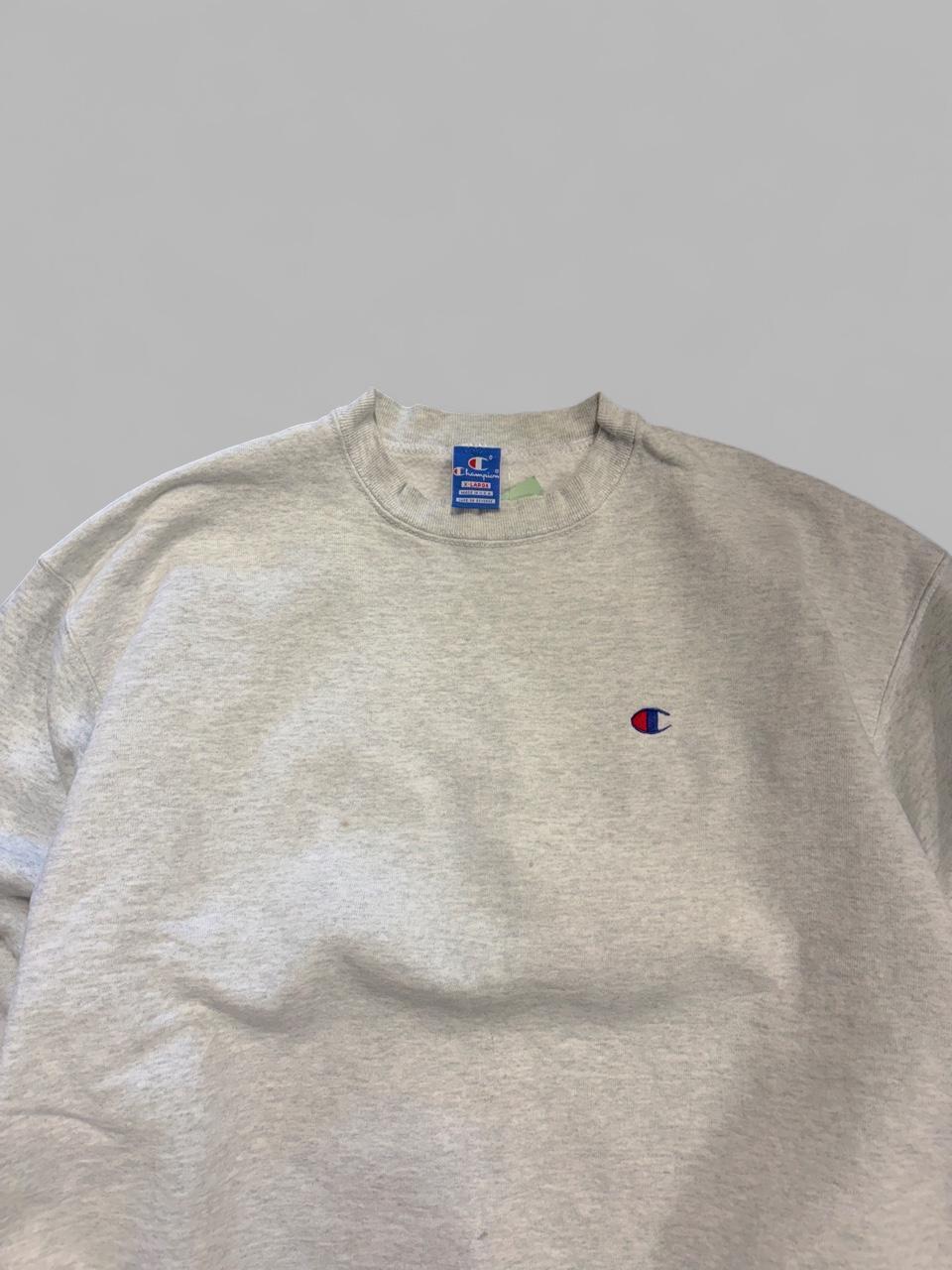 Vintage Heather Grey Champion Blank Crewneck -XL