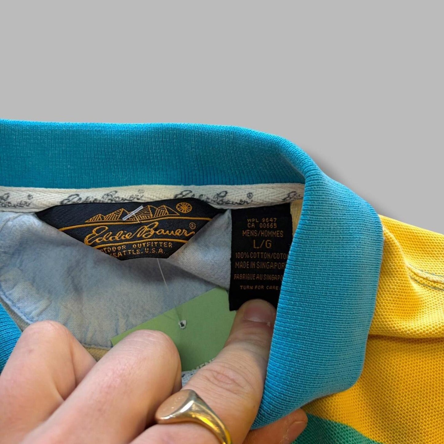 Vintage Eddie Bauer Striped Polo - L