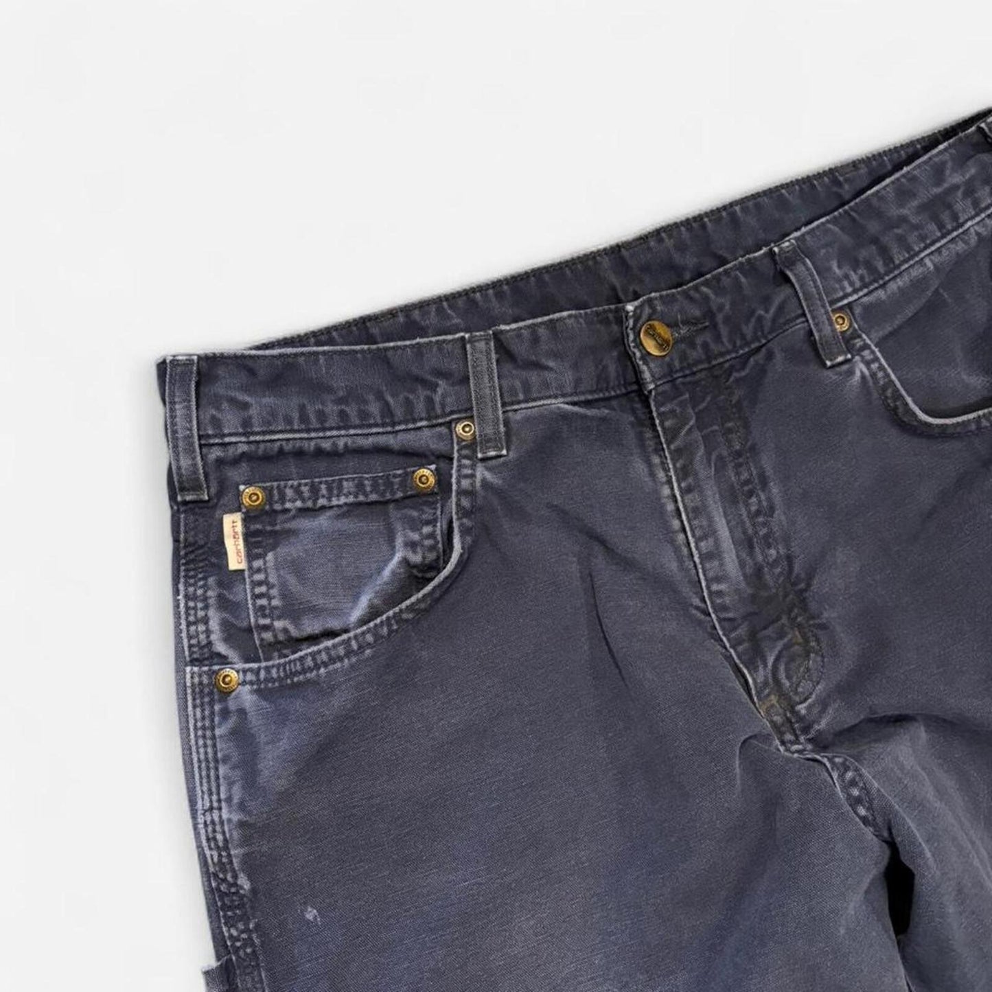 Navy Carhartt Loose Fit Dungarees - 34