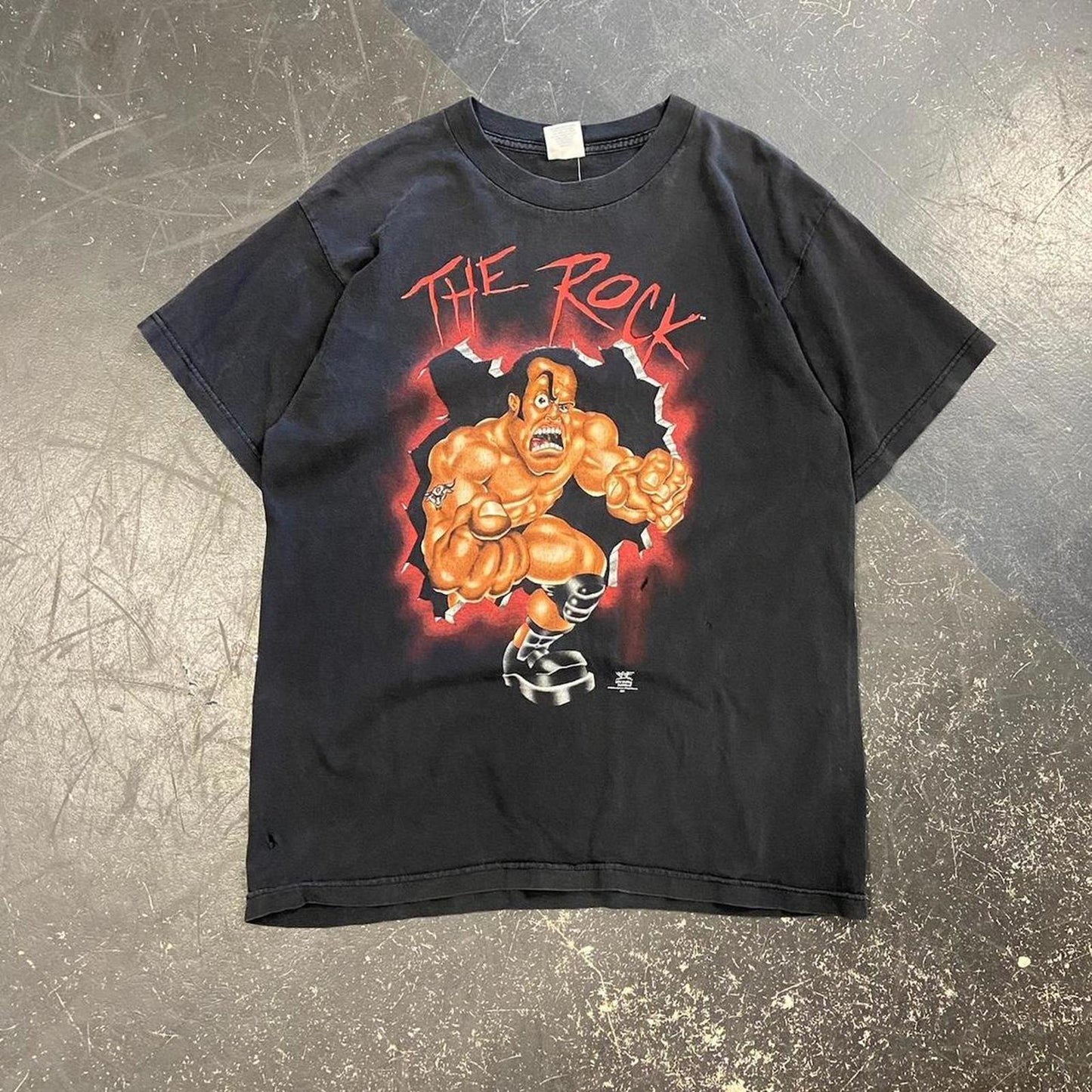 1999 WWF Smell what the Rock is Cooking Tee - L