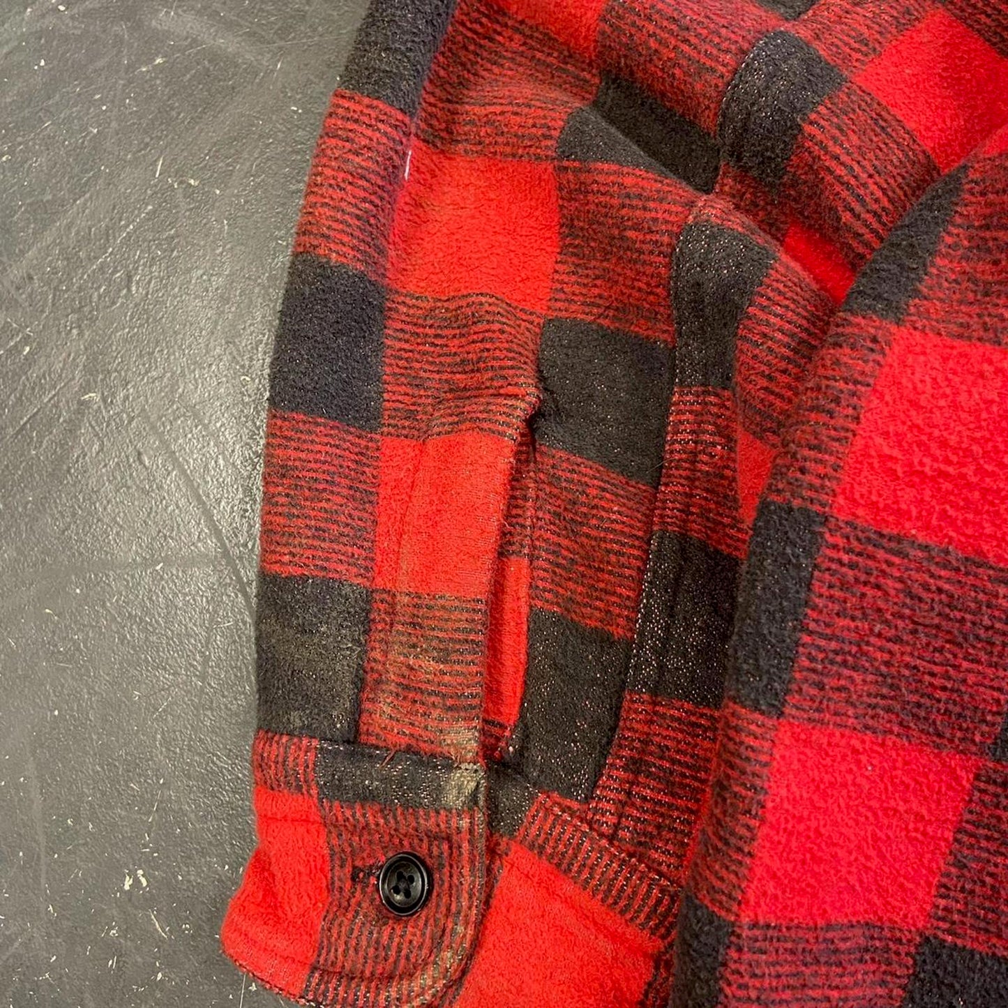 Vintage Red Plaid Button Up - XL