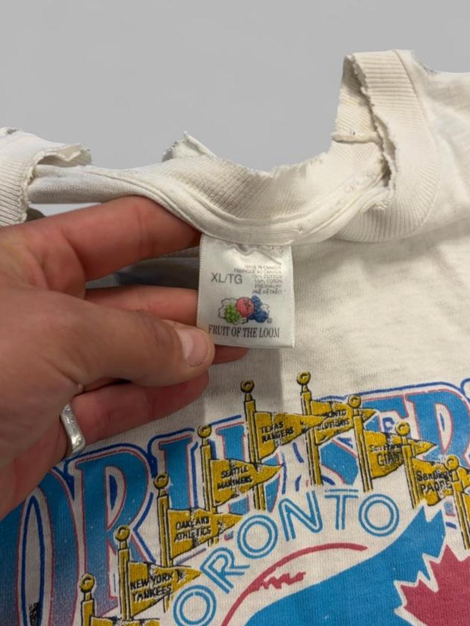 1992 Distressed Toronto Blue Jays Championship Tee - XL