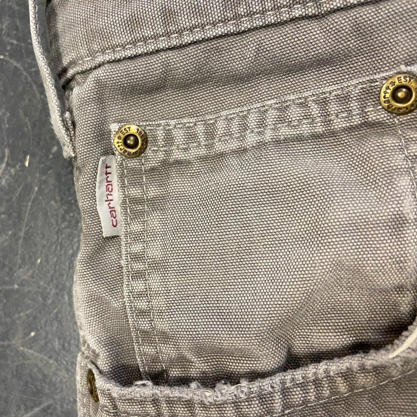 Grey Carhartt Loose Fit Work Pants - 38