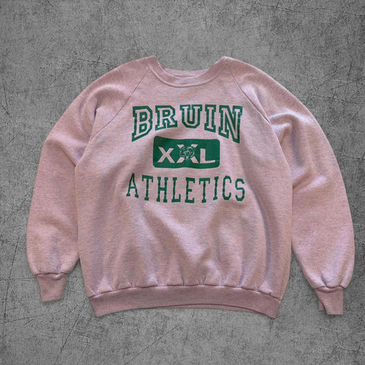 Vintage 80s Bruin Athletics Pink Crewneck - XL