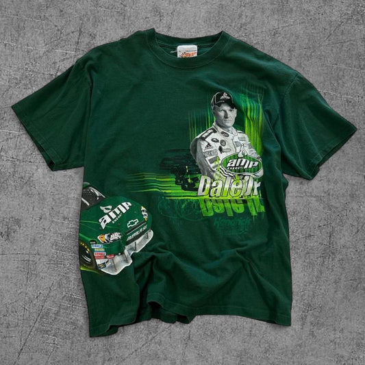 Vintage Dale Jr Green NASCAR Tee - XL