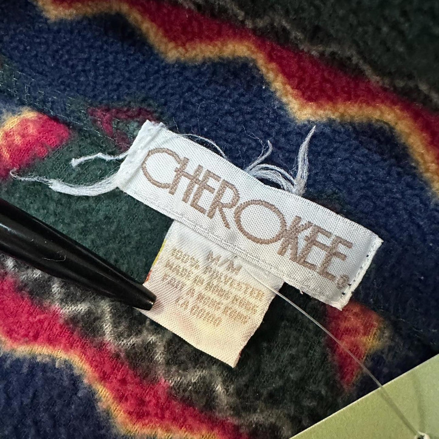90s Cherokee Abstract Quarter Zip Fleece - M