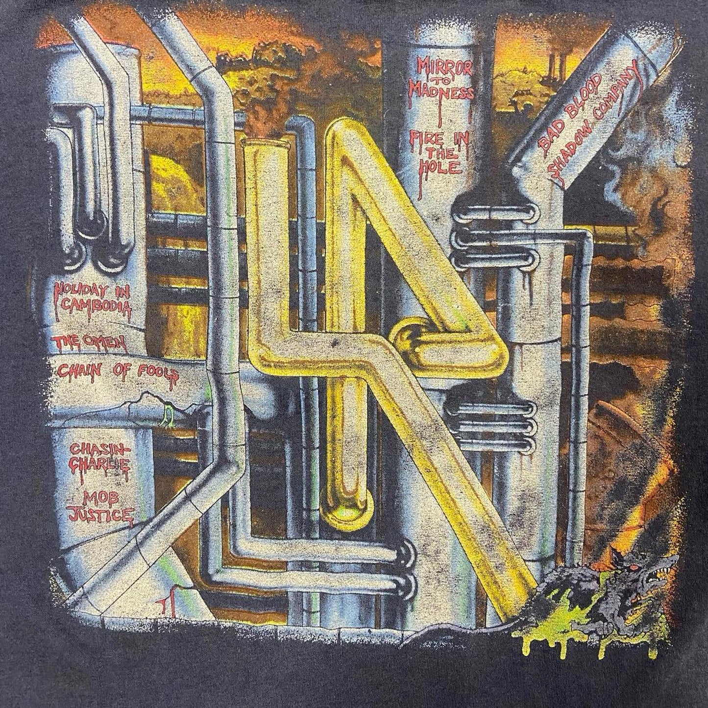 1989 Laaz Rocket Thrash Metal Band Tee - L